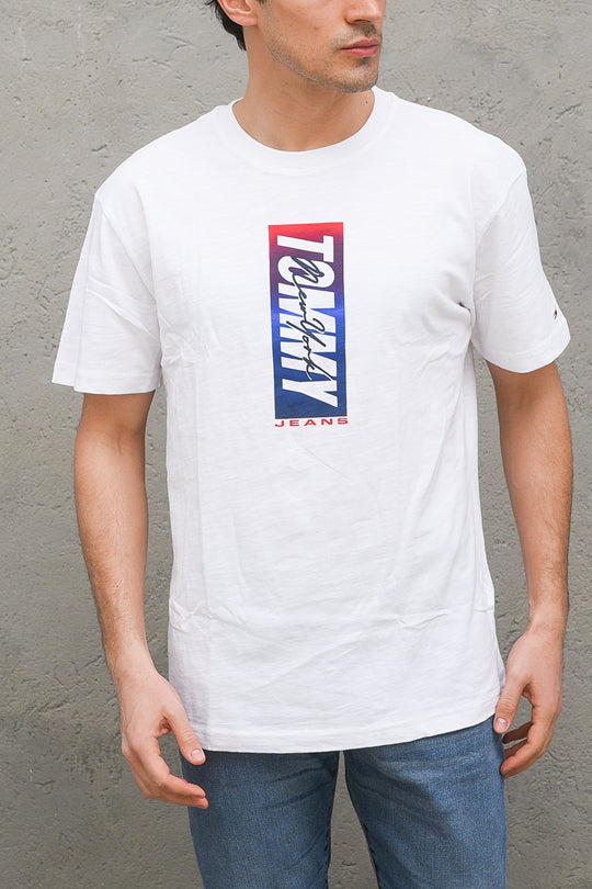 Tjm Vertical Front Logo Box Tee - White