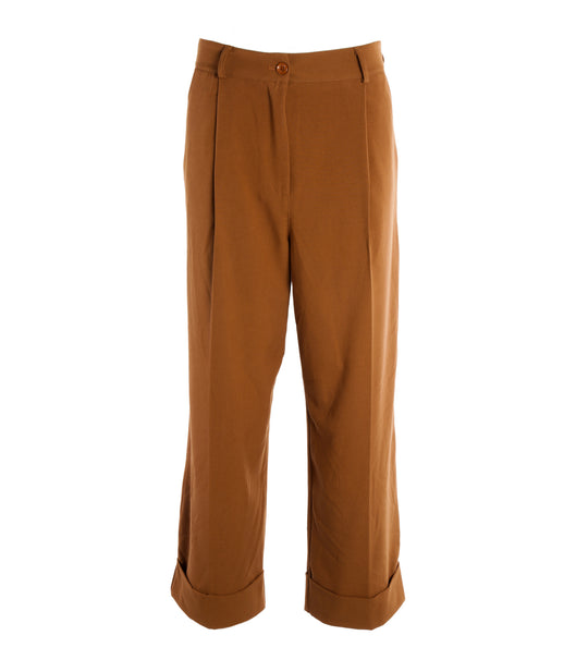 Pantalone Coulotte Donna - Nocciola