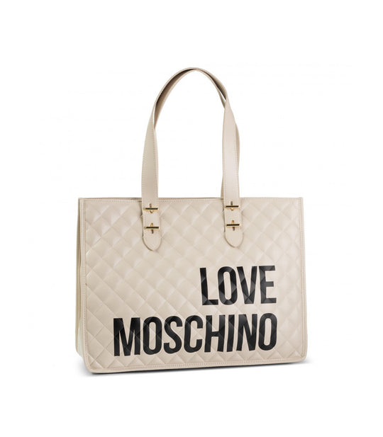 Borsa Quilted Nappa Pu - Avorio