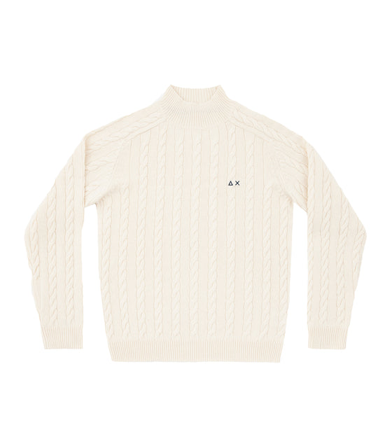 High Collar Cable - Bianco Panna