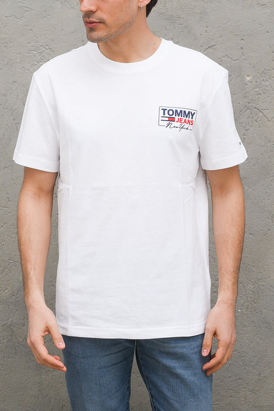 Tjm Ny Script Box Back Logo Tee - White