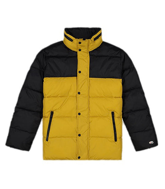 Piumino Colour Block Con Cappuccio Nascosto