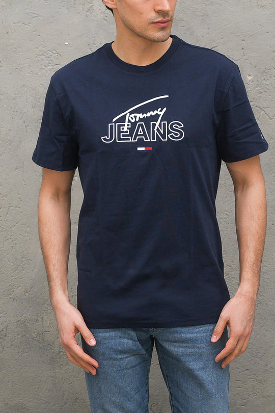 Tjm Tommy Script Tee - Black Iris