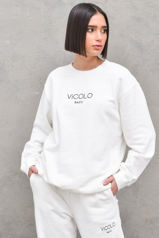 Felpa Girocollo - Bianco