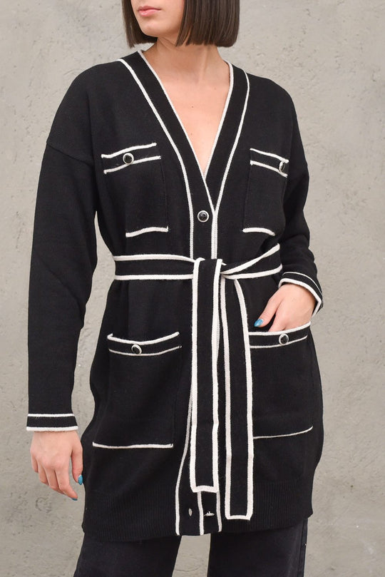 Abitino Cintura - Nero/Ecru