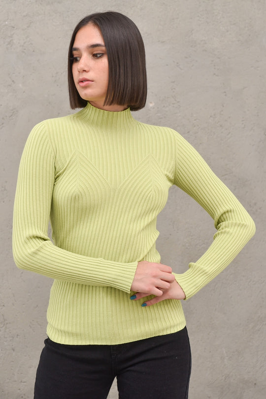 Lupetto A Coste - Pistacchio