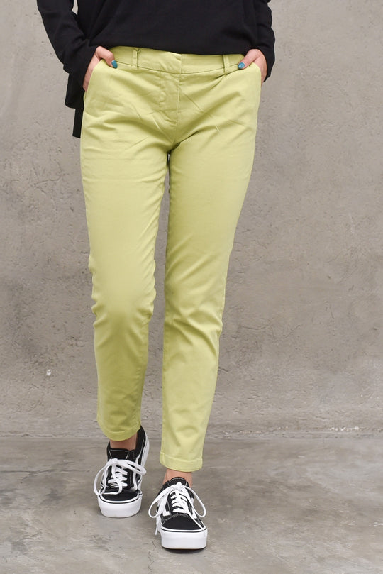 Pantalone Chino Donna - Pistacchio