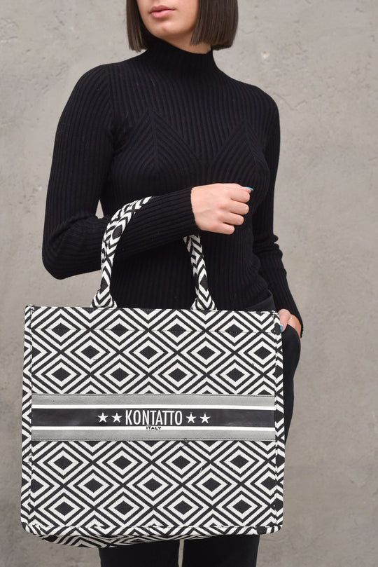 Shopper Fantasia Ricamo Donna - Rombo