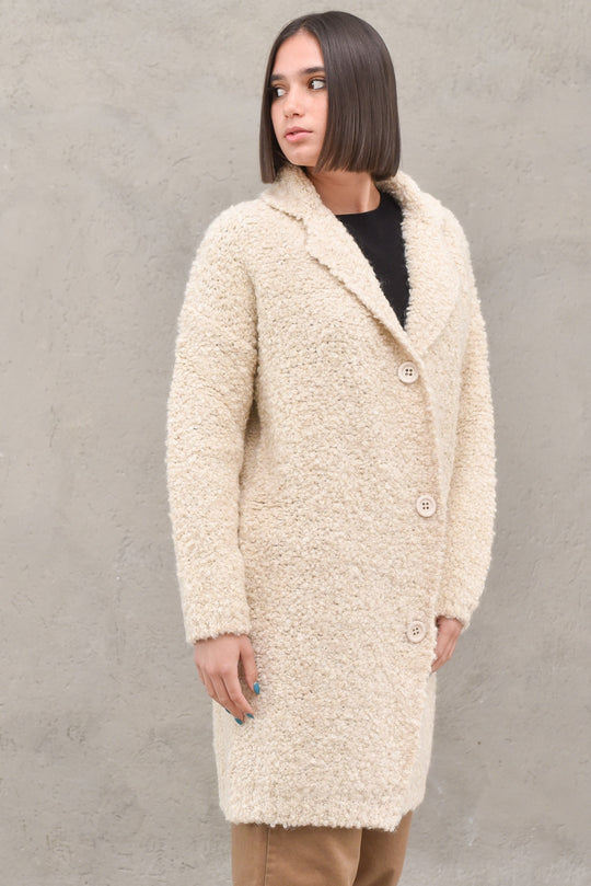 Cappottino Revers Bottoni - Ecru