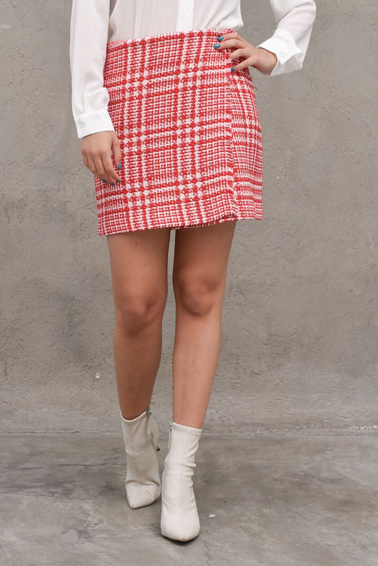 Minigonna Portafoglio Donna - Rosso