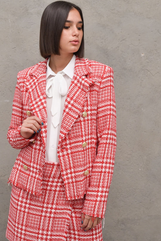 Giacchina Bottoni Donna - Rosso