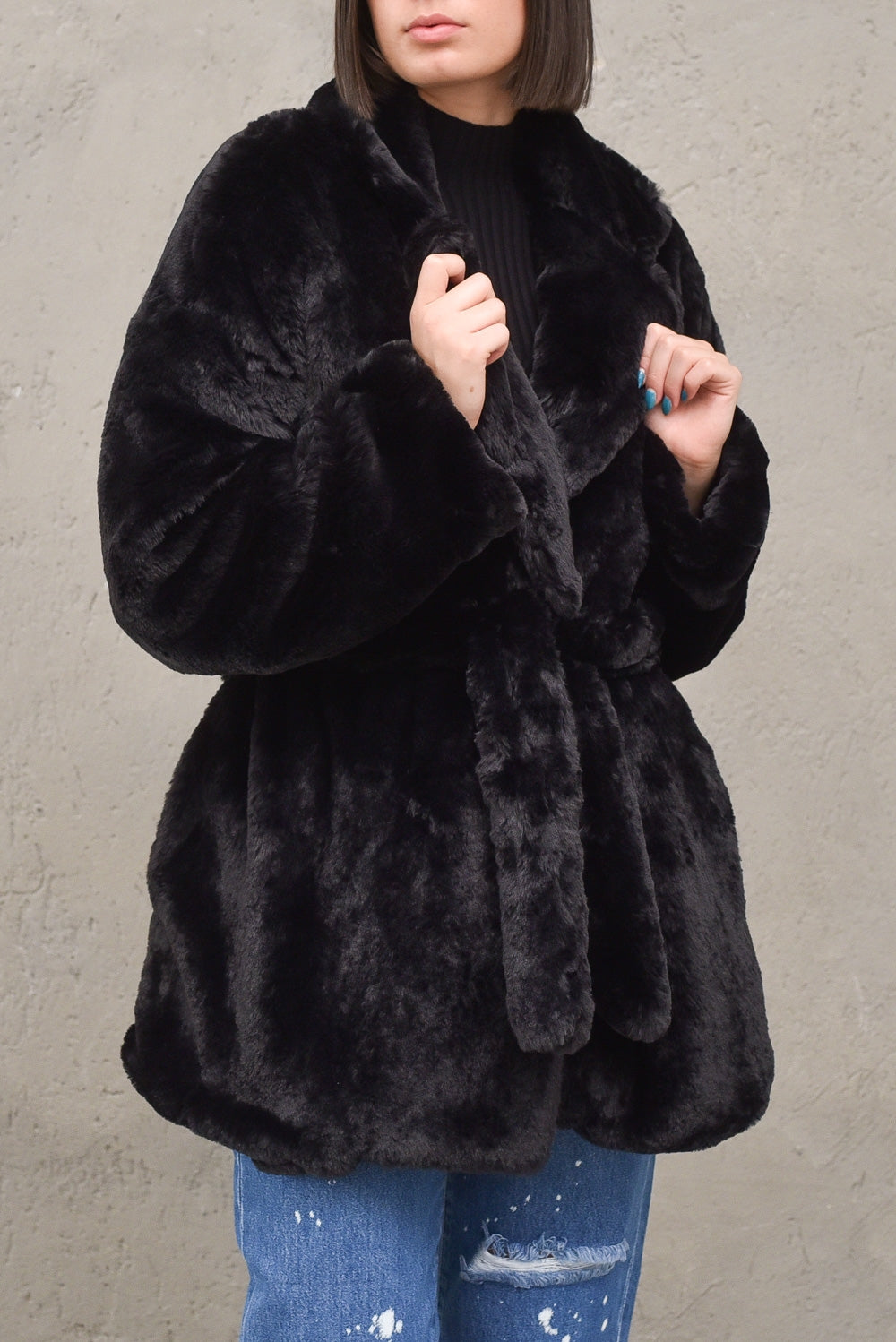 Giaccone Pelliccia - Nero — 1