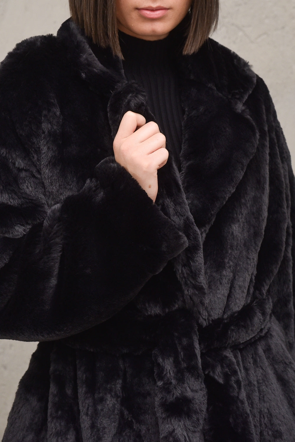 Giaccone Pelliccia - Nero — 3