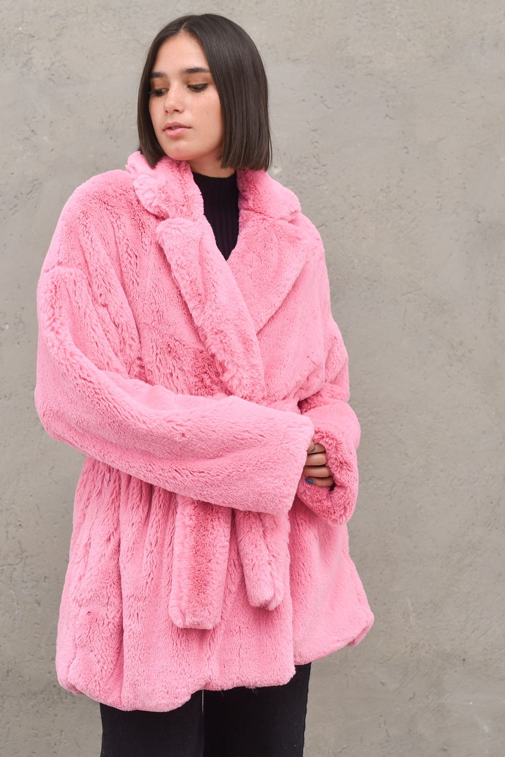 Giaccone Pelliccia - Rosa — 1
