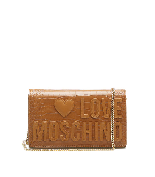 Borsa Croco Pu - Cammello