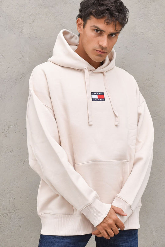 Abi Tjm Badge Hoodie - Smooth Stone