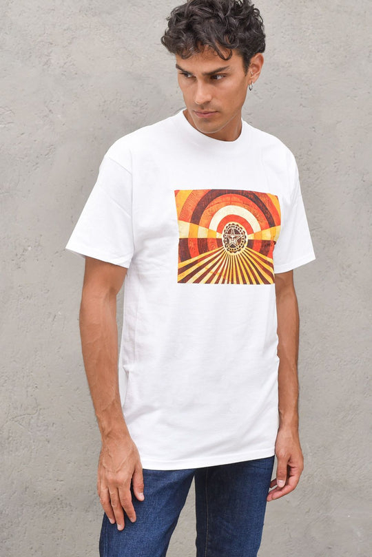 T-shirt Obey Tunnel Vision Classic Tee-White