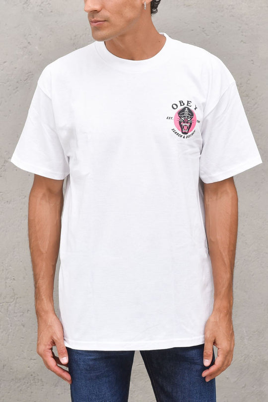 T-shirt Obey Battle Panther Classic Tee-White