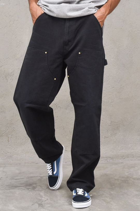 Double Knee Pant-Black