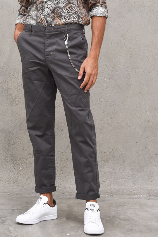 Pantaloni Chinos Slim - Asfalto