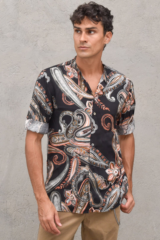 Camicia Viscosa Fantasia Campione