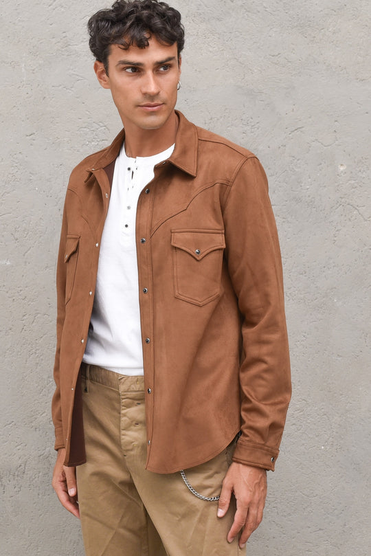 Camicia Texas Uomo - Marrone