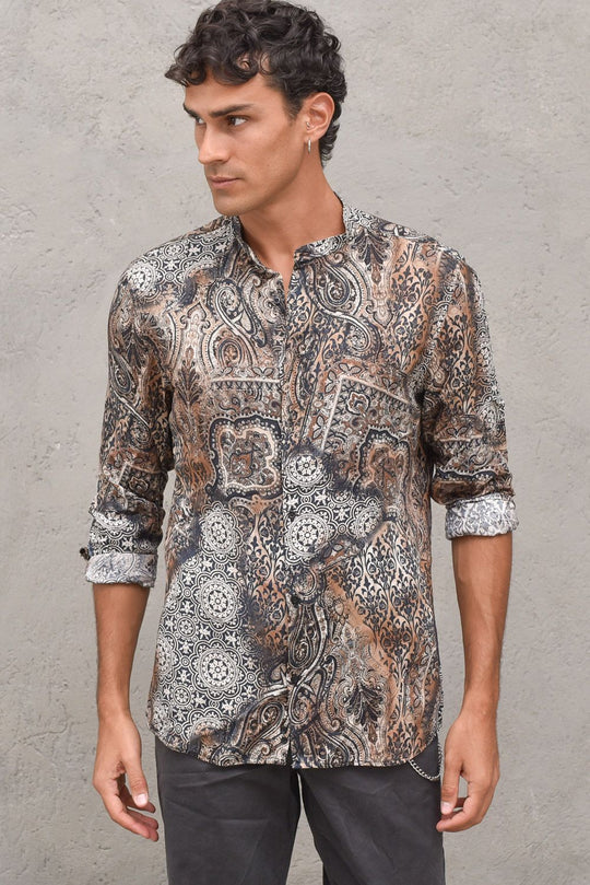 Camicia Viscosa Fantasia Campione