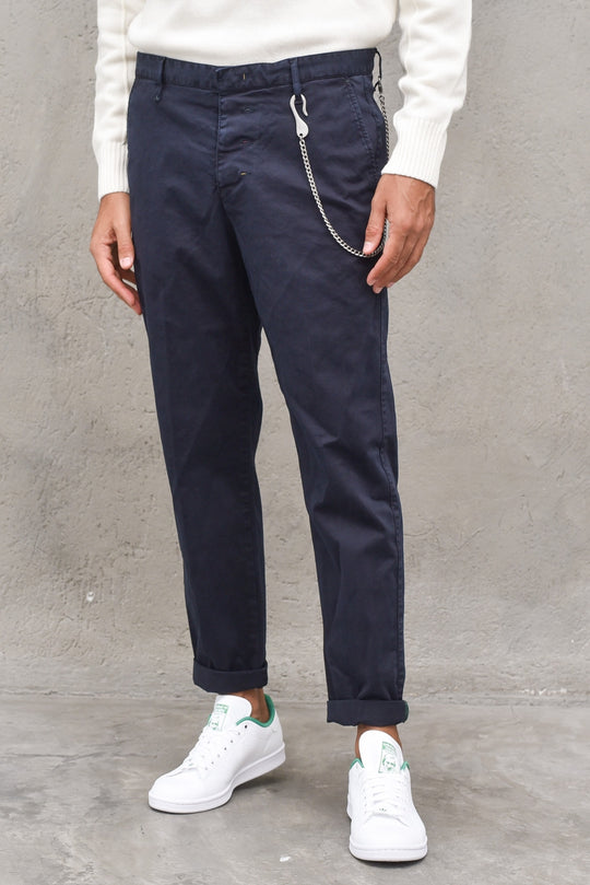 Pantalone Chinos Slim-Blu