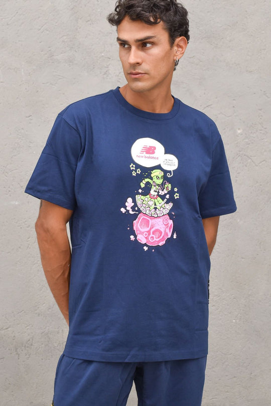 T-shirt NB Athletics Artist-Natural Indigo