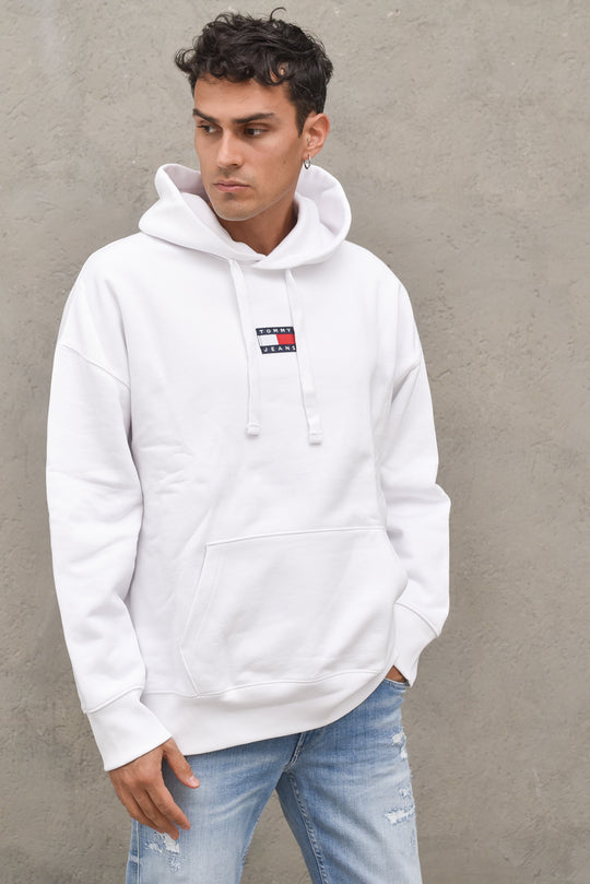Tjm Tommy Badge Hoodie - White