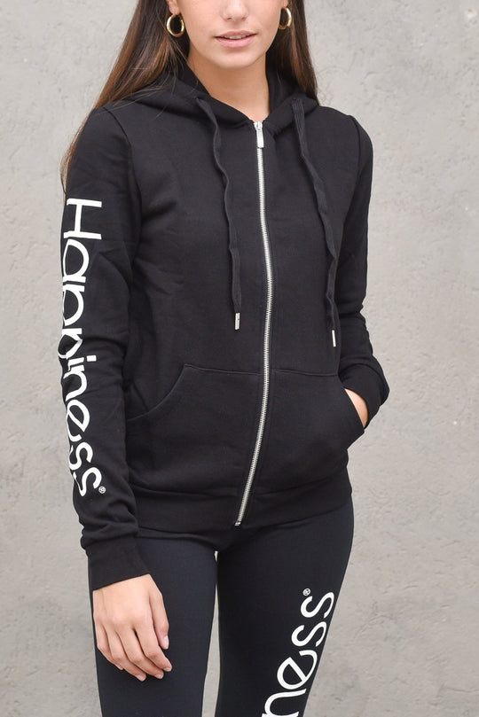 Felpa Zip Essential-Black