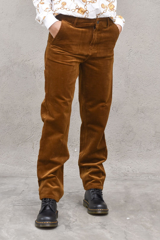 W' Pierce Pant Straight-Marrone