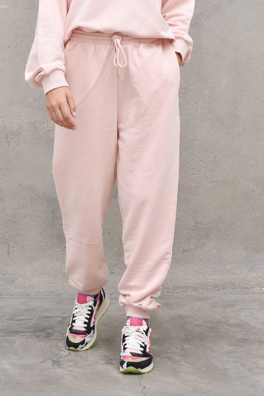 Good Will Printed Sweatpants-Dusty Pink
