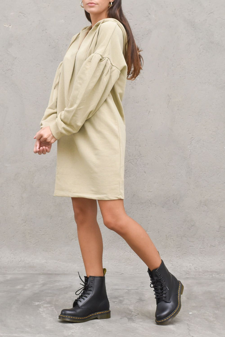 Hoodie Dress - KHAKI — 2