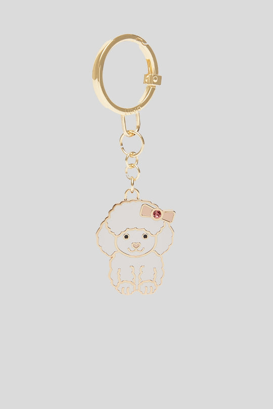 Key Ring Poodle - Bone