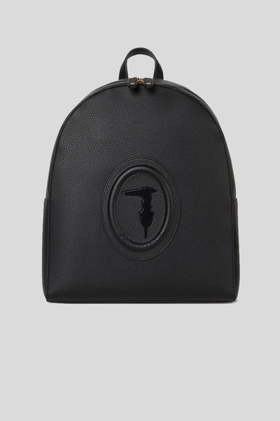 Trussardi Lisbona Backpack Md Stampa Cervo - Black Nero Donna