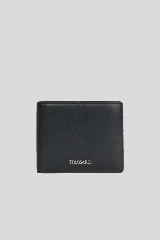 Wallet Coin Flap Nappa Liscia - Black