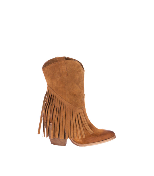 Texano Con Frange - Cuoio