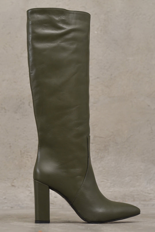 Stivale In Pelle - Verde