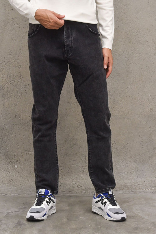 Pantalone Slim Denim - Nero