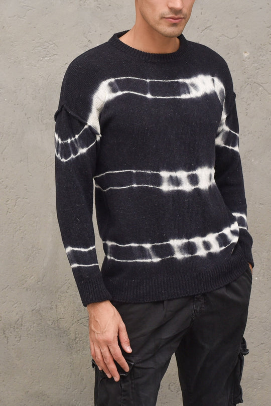 Girocollo Tie Dye - Nero Panna