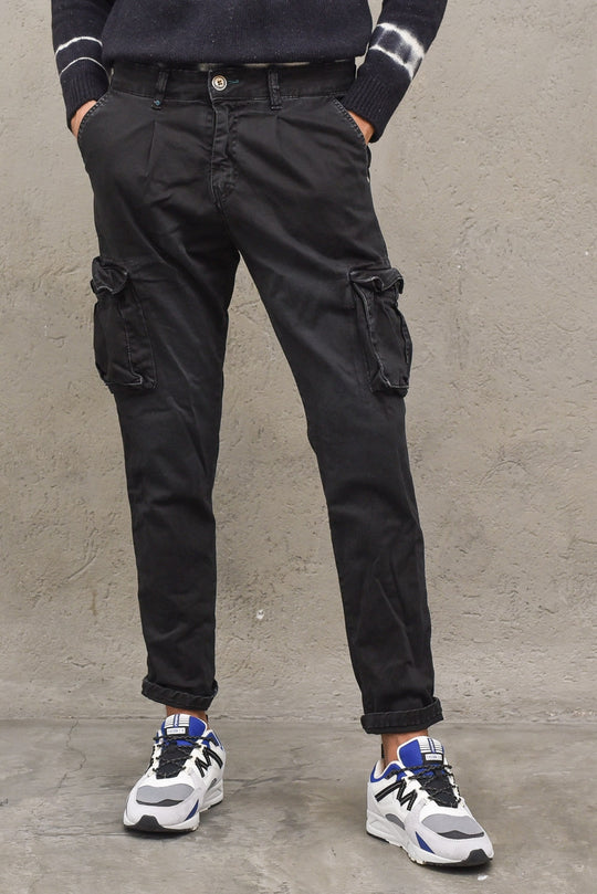 Pantalone Cargo Slim - Nero
