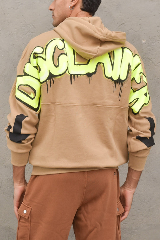 Felpa Con Cappuccio Uomo in Felpa - Brown