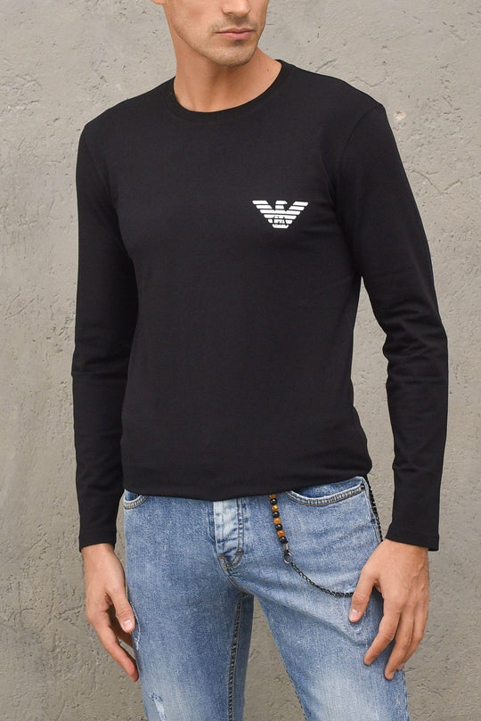 Crew Neck T-shirt L/Sleeve - Black