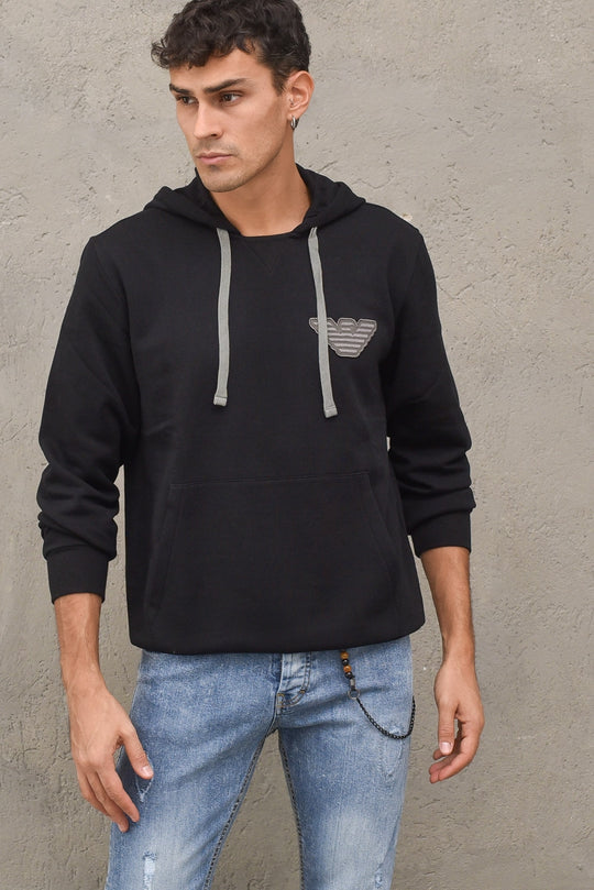 Hooded Sweater L/Sleeve - Black