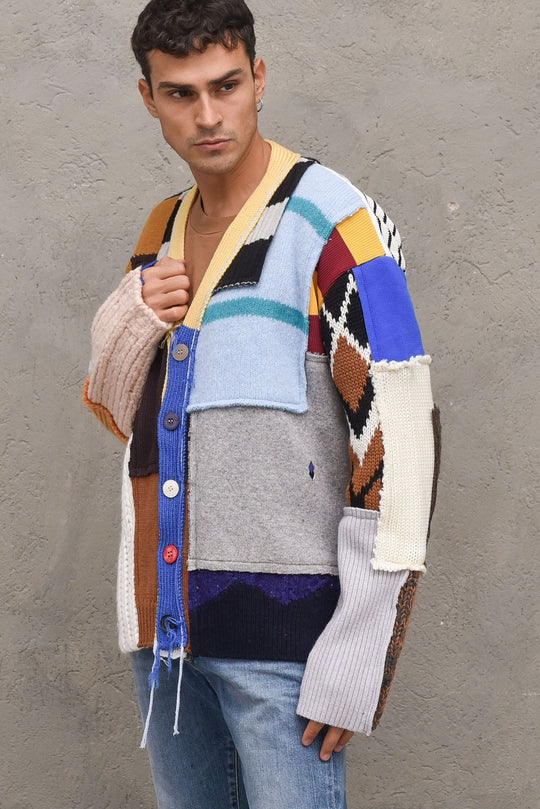 Gwendal Patchwork Cardigan - Multicolor