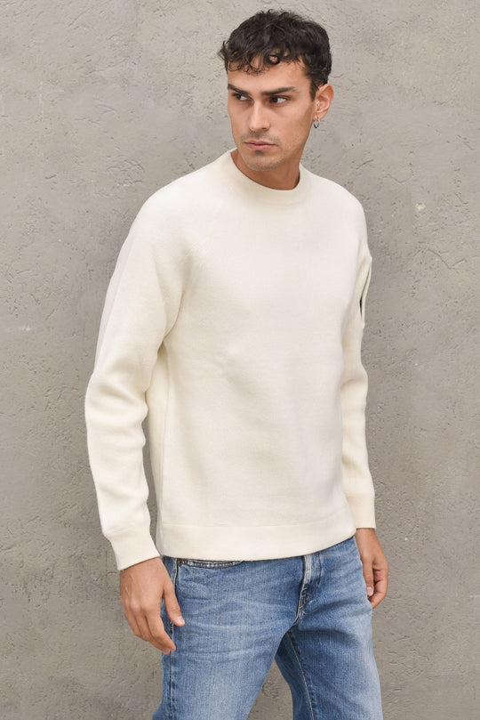 Pullover Lambswool Double - Panna