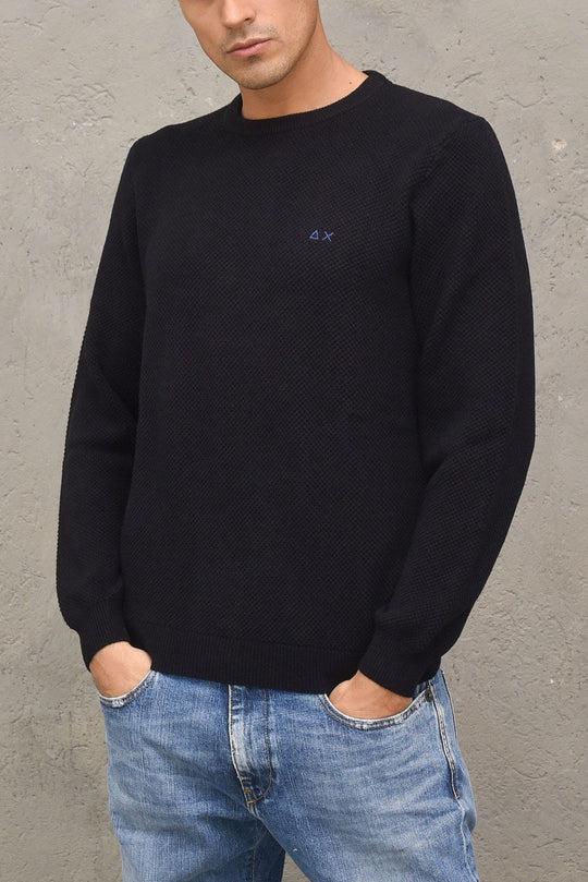 Pullover Round Knit - Nero