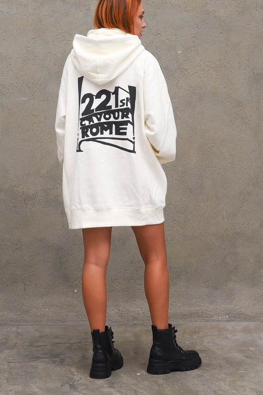 Felpa Ellis Hoodie  - Blanc