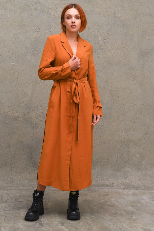 Giacca Here Peached Twill Coat - Charmeau